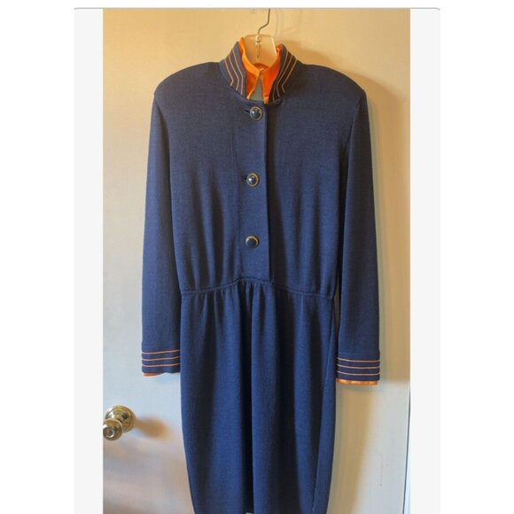 St. John Dresses & Skirts - Vintage ST.JOHN by Marie Gray Santana Knit Navy Long Sleeve Dress Size: 6